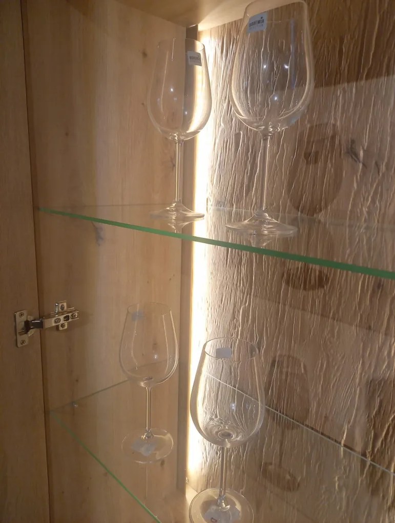 Obývacia stena Bolus, dub artisan, s osvetlením