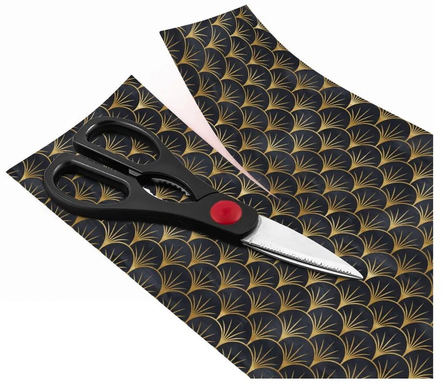 Dekoratívna tapeta na nábytok v čierno-zlatej farbe Ambiance Youlika