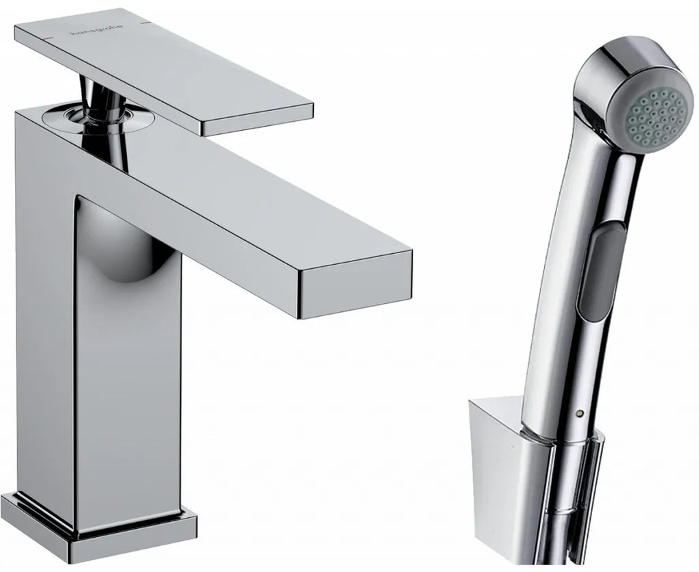 Hansgrohe Tecturis E - Páková umývadlová batéria 110 s ručnou sprchou Bidette, chróm 73210000