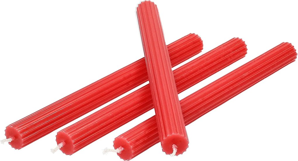 Sada knôtových sviečok Classic Red 2x25 cm