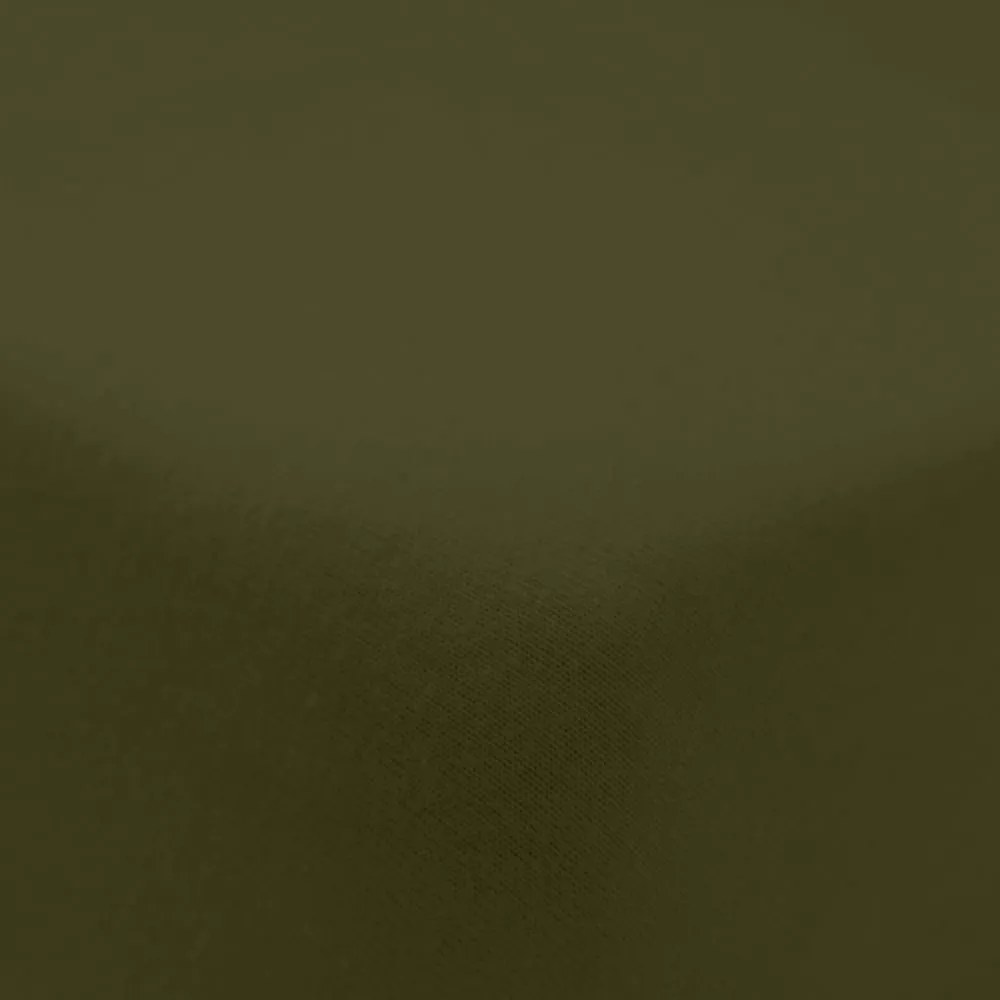 Kaki napínacia flanelová plachta 90x190 cm Brushed – Catherine Lansfield