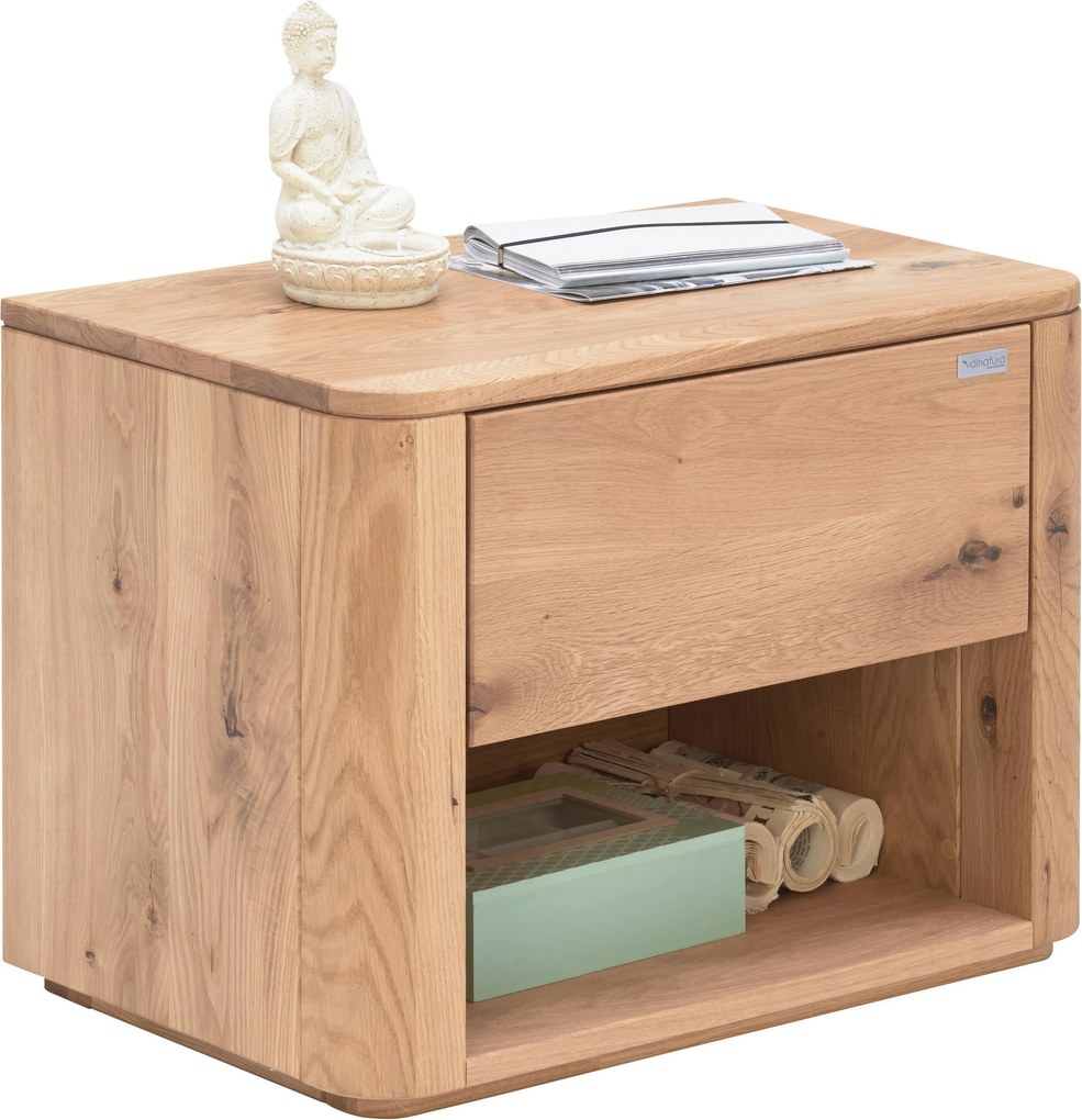 XXXLutz NOČNÝ STOLÍK, divoký dub, farba duba, 60/45/38 cm Valnatura - Spálňové sety - 002054000203
