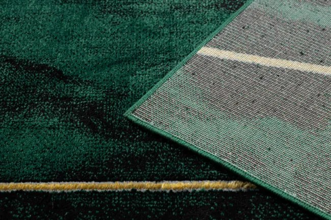 Koberec EMERALD exkluzívny 1022 glamour, styl geometrický, marmur  fľaškovo zelený / zlatý