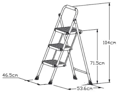 Lamart LT8097 schodíky Eurostep, 3 stupne, 3 stupne