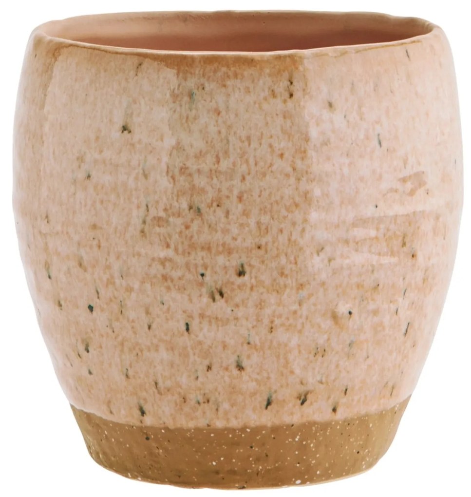 MADAM STOLTZ Kameninový obal na kvetináč Peach 15 cm