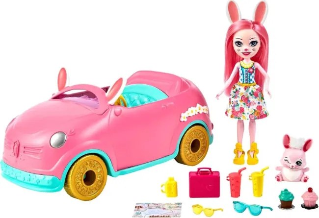 Bábika MATTEL ENCHANTIMALS Bree Bunny so zajačikom HFC85