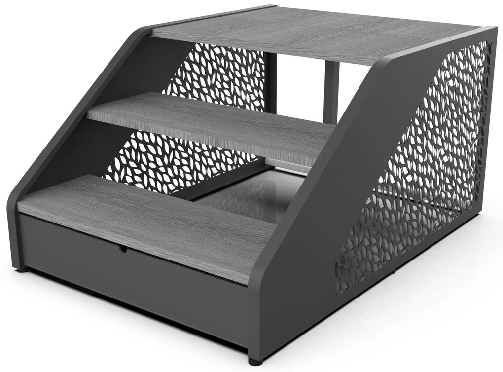Schody k vírivke Poolex Wood - šedé