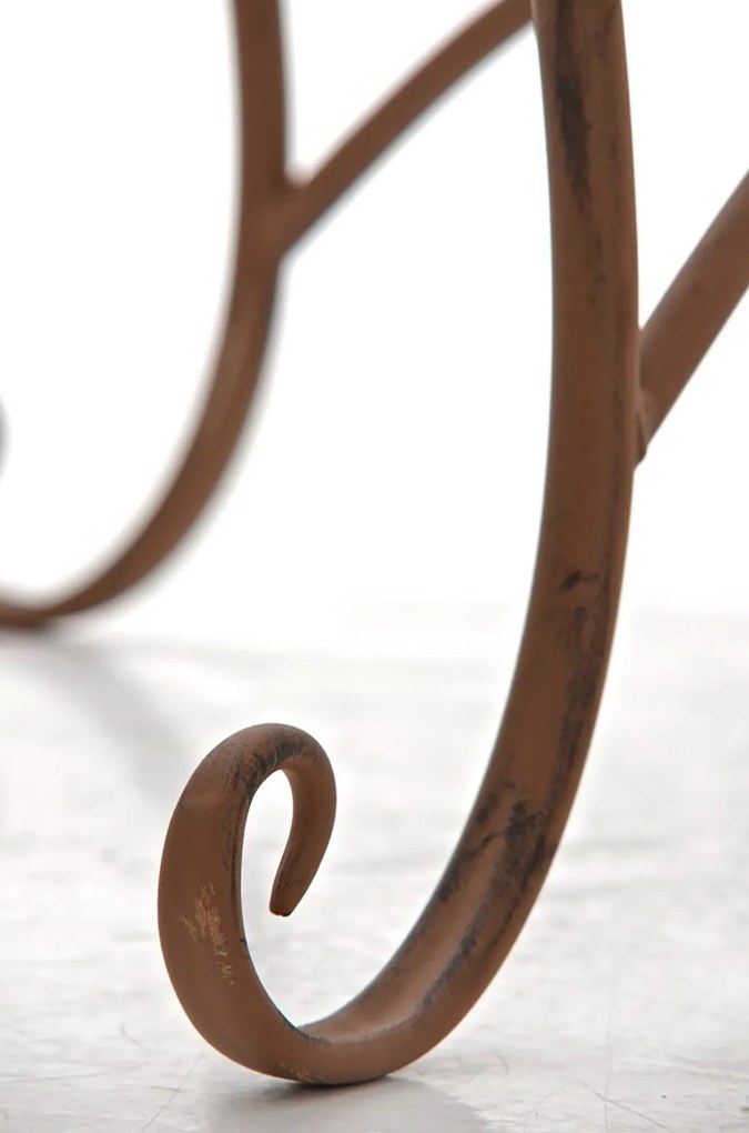 Kovový stôl Sheela - Hnedá antik