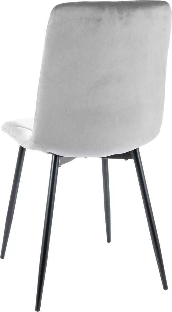 SI Stolička Tom Velvet svetlo šedá