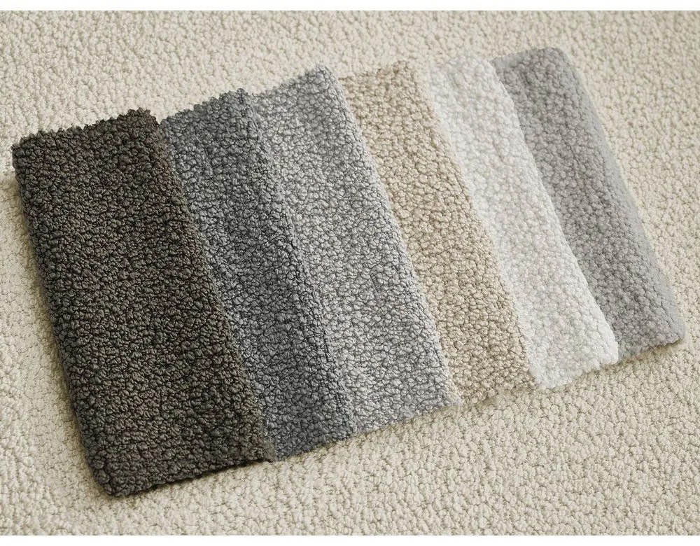 Béžová podnožka z textílie buklé Leonore – Bobochic Paris