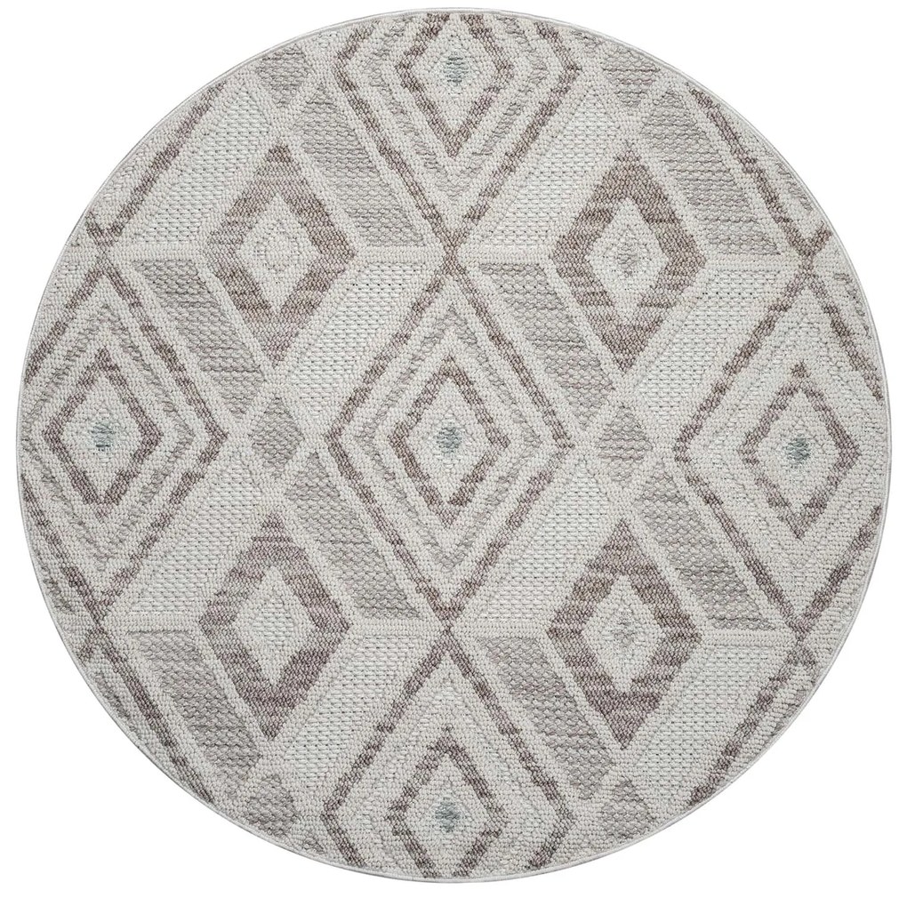 Dekorstudio Moderný okrúhly koberec LINDO 8875 - zelený Priemer koberca: 120cm