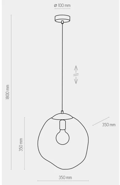 Luster na lanku SOL 1xE27/60W/230V