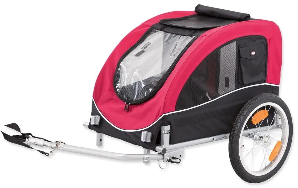 Červený vozík za bicykel pre psa 68x75 cm Trixie M – Plaček Pet Products