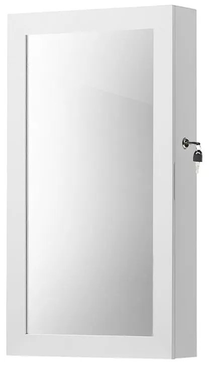 Zrkadlová uzamykateľná skrinka na šperky SONGMICS JBC51W