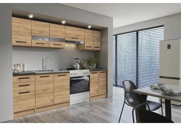 Kuchynská linka ROSALIA 240 cm dub craft