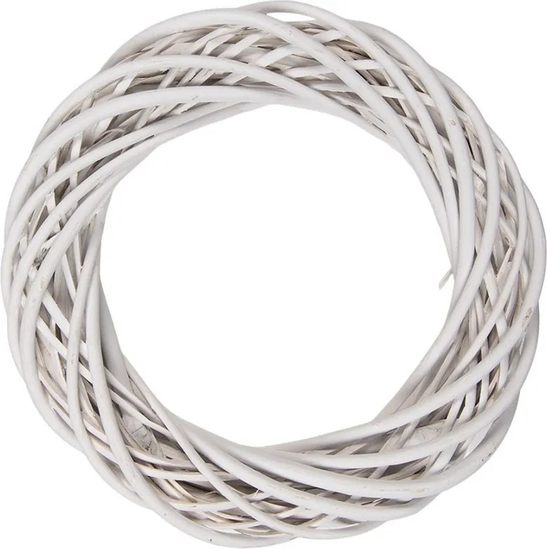 Prírodný biely ratanový veniec Rattan S - Ø 30*6 cm