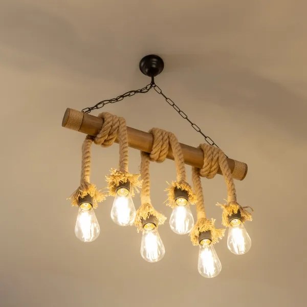 Brilagi - Luster na reťazi KOS 6xE27/60W/230V buk