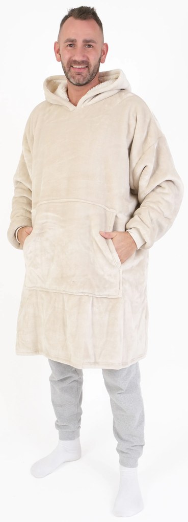 Baránková mikina mikroplyš – Laura prírodná veľkosť L