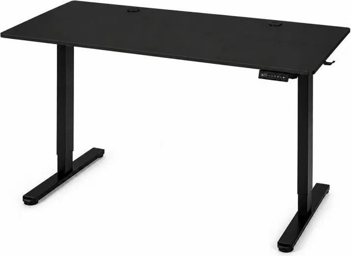 Elektrický písací stôl 120x60 cm, výškovo nastaviteľný, 72-118 cm, čierny,