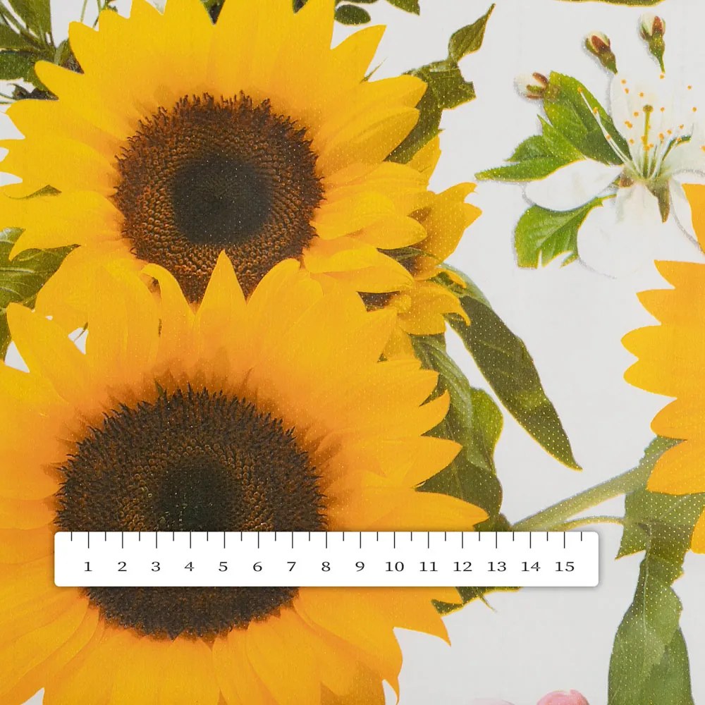 PVC obrus Veľké slnečnice PV-083 - metráž š. 140 cm