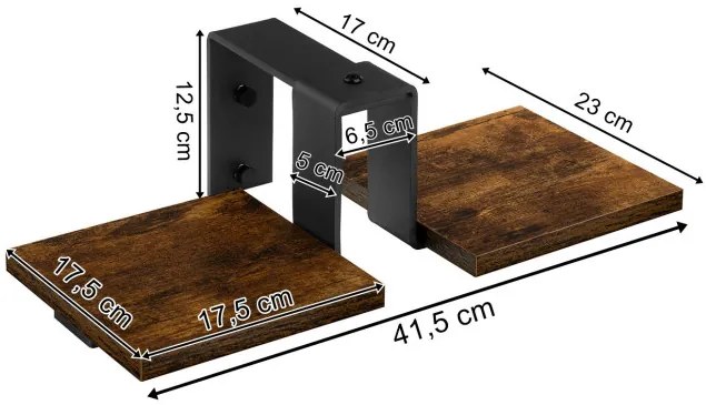 Nástenný stojan na kvety FERNANDO RUSTIC dub