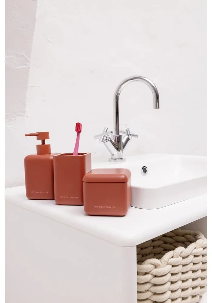 Oranžový dávkovač mydla z polyresínu 380 ml Tom Tailor T-Rounded – Wenko