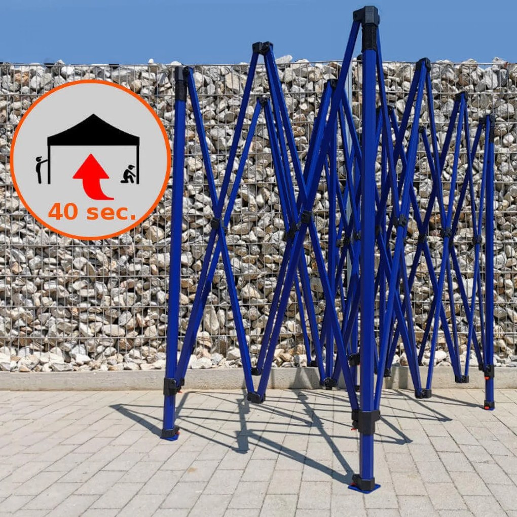 BRIMO Párty Stánky 3x4,5 m s 3 Stenami | Rýchle Rozloženie, 12.5 m² - s 3 stenami - Oranžová 23