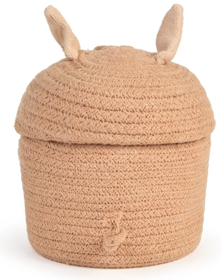 Svetloružový látkový detský kôš na hračky ø 17x15 cm Mini Peggy the Pig – Lorena Canals