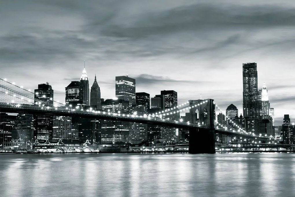 Fototapeta - New York a Brooklynský most (254x184 cm)