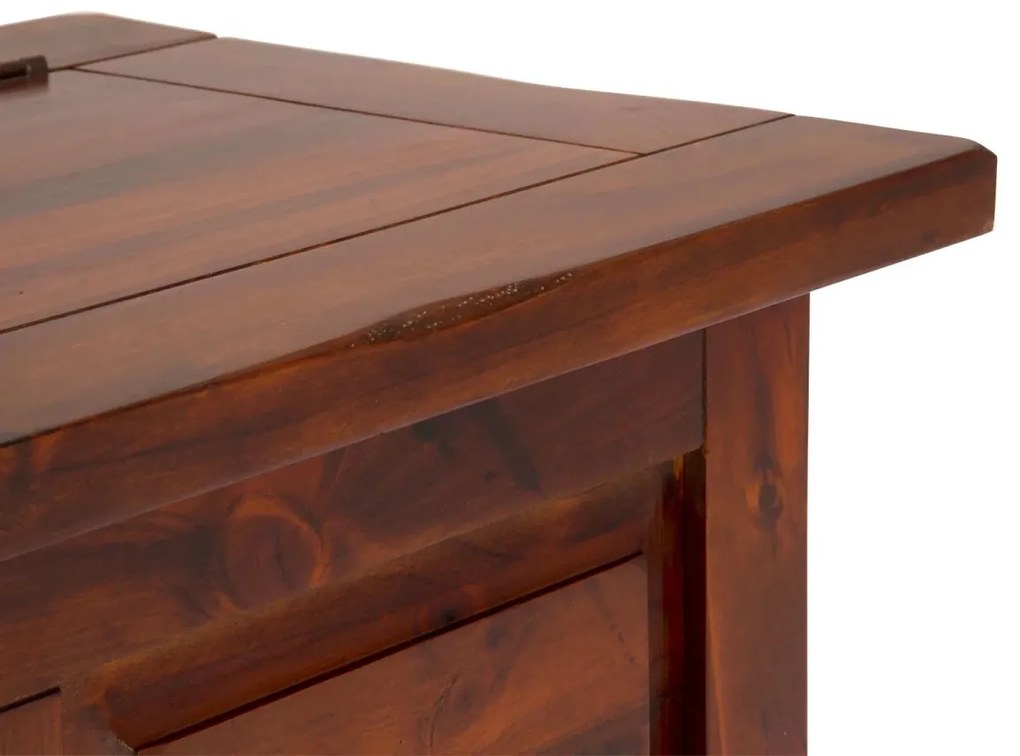 furniture-nabytek.cz - Masívna truhlica Catana z borovicového dreva, lakovaná, hnedá