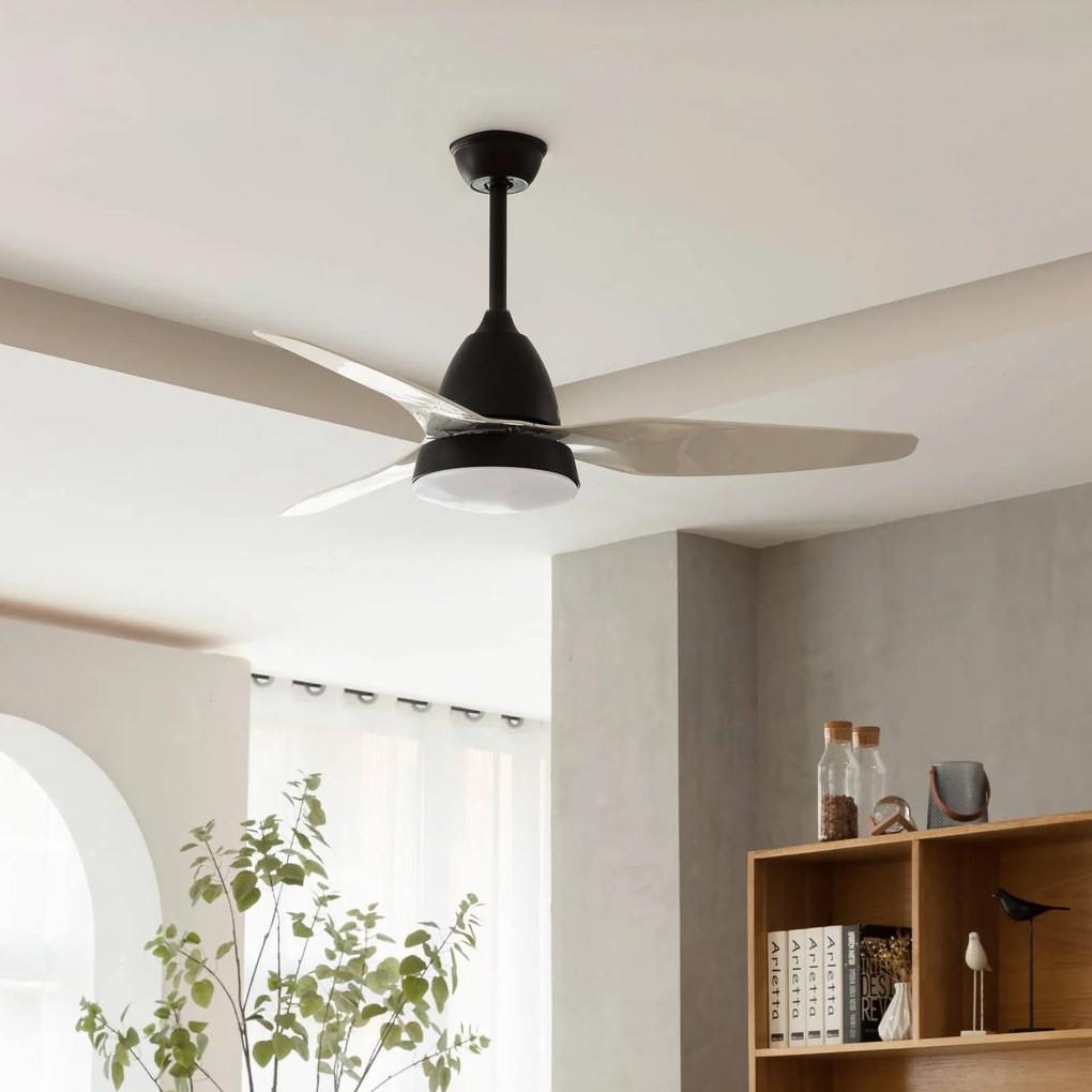 Starluna Coriano stropný LED ventilátor, čierna