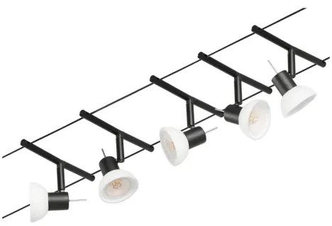 Paulmann 94450 - SADA 5xGU5,3/10W Bodové svietidlo SHEELA 230V čierna