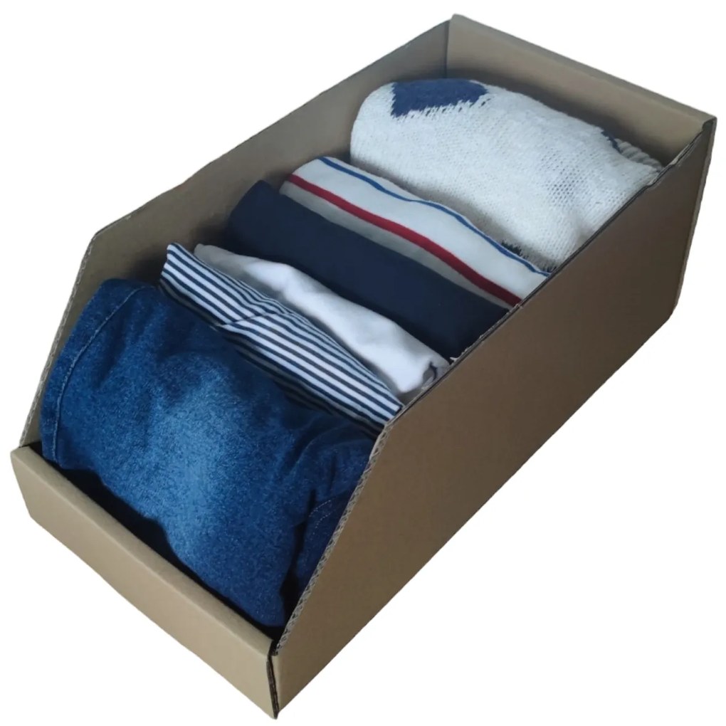 KARTON PAK Úložné boxy na oblečenie, organizéry do skrine EKO KARTON 20 x 40 cm