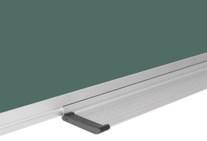 Zelená školská keramická popisovacia tabuľa na stenu, magnetická, 2000 x 1000 mm