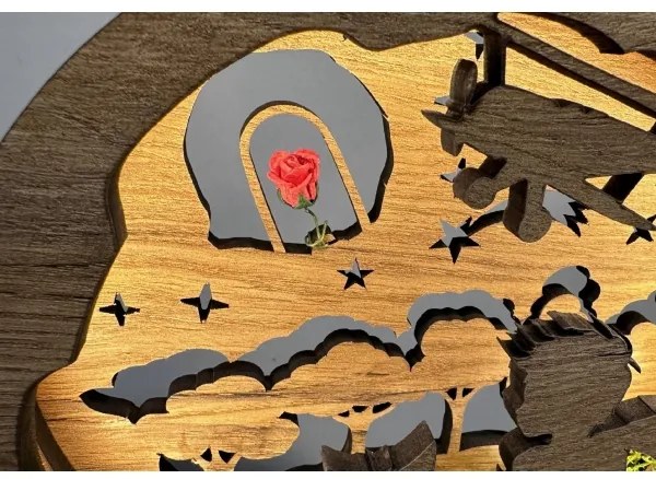 Li-Go 23634/DUB2 - LED stlmiteľná stolová dekorácia LED/12W/230V 20x22 cm dub