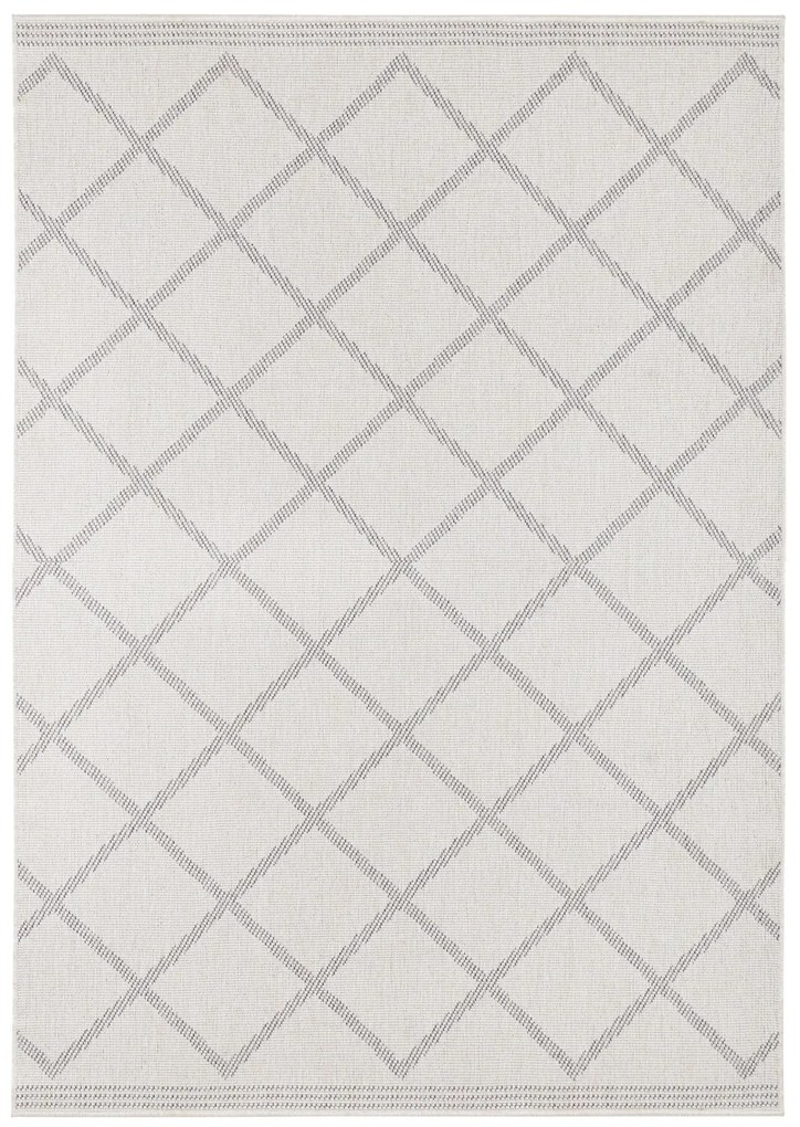 Hanse Home, Kusový koberec Twin Supreme 103760 Grey / Cream – na von aj na doma, 160x230, šedá, chodba / predsieň