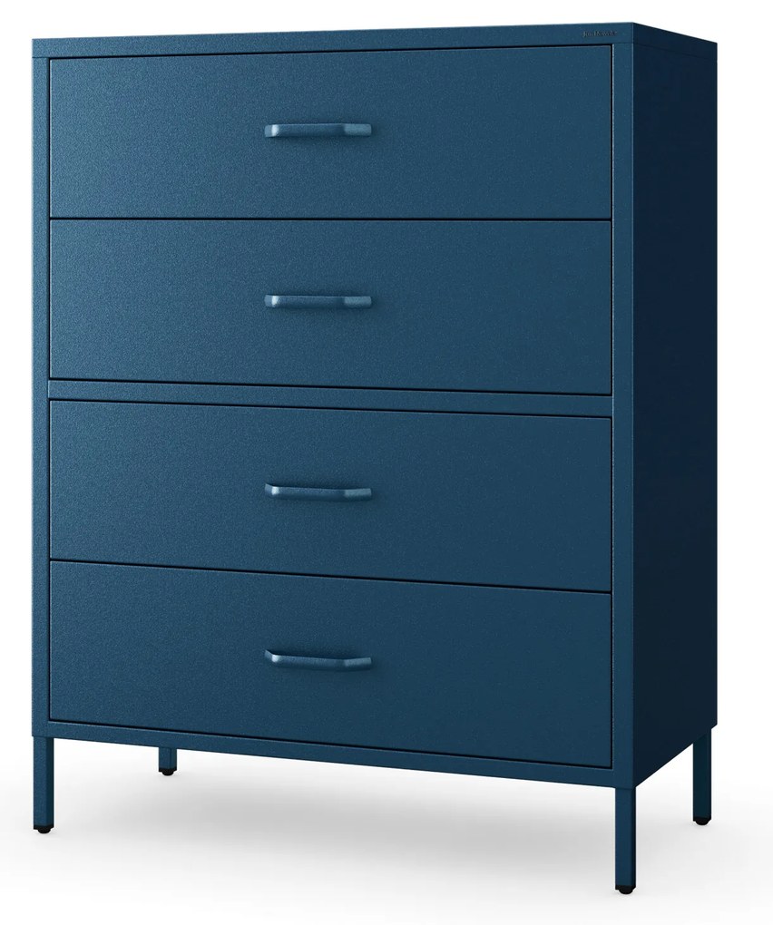 Komoda CARLA, 800 x 1015 x 400 mm, Modern: tmavomodrá farba