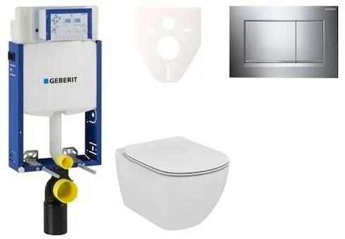 Cenovo zvýhodnený závesný WC set Geberit na zamurovanie + WC Ideal Standard Tesi 110.302.00.5NE6