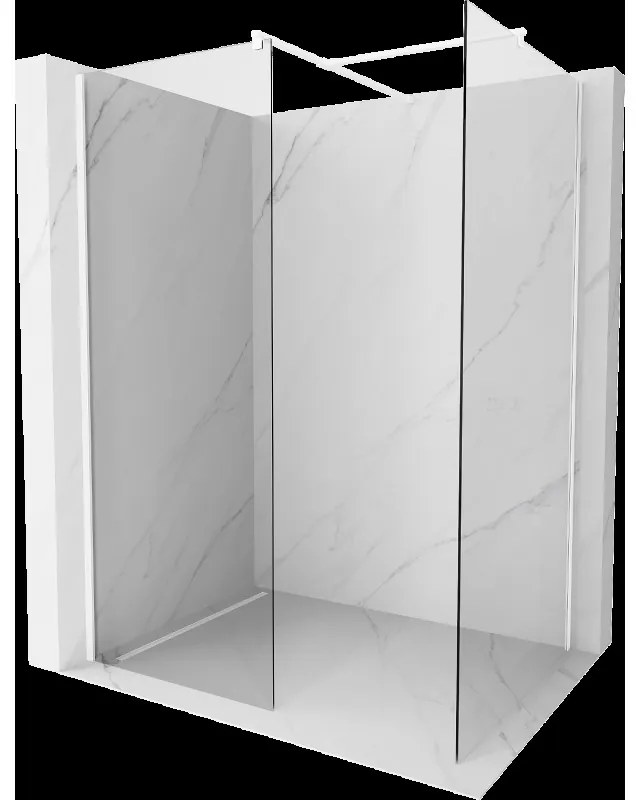 Mexen Kioto sprchová zástena Walk-in 145 x 120 cm, transparentná, biela - 800-145-202-20-00-120