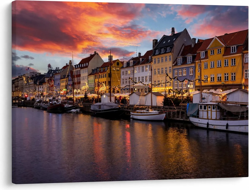 Obraz - Nyhavn, Kodaň (70x50 cm)