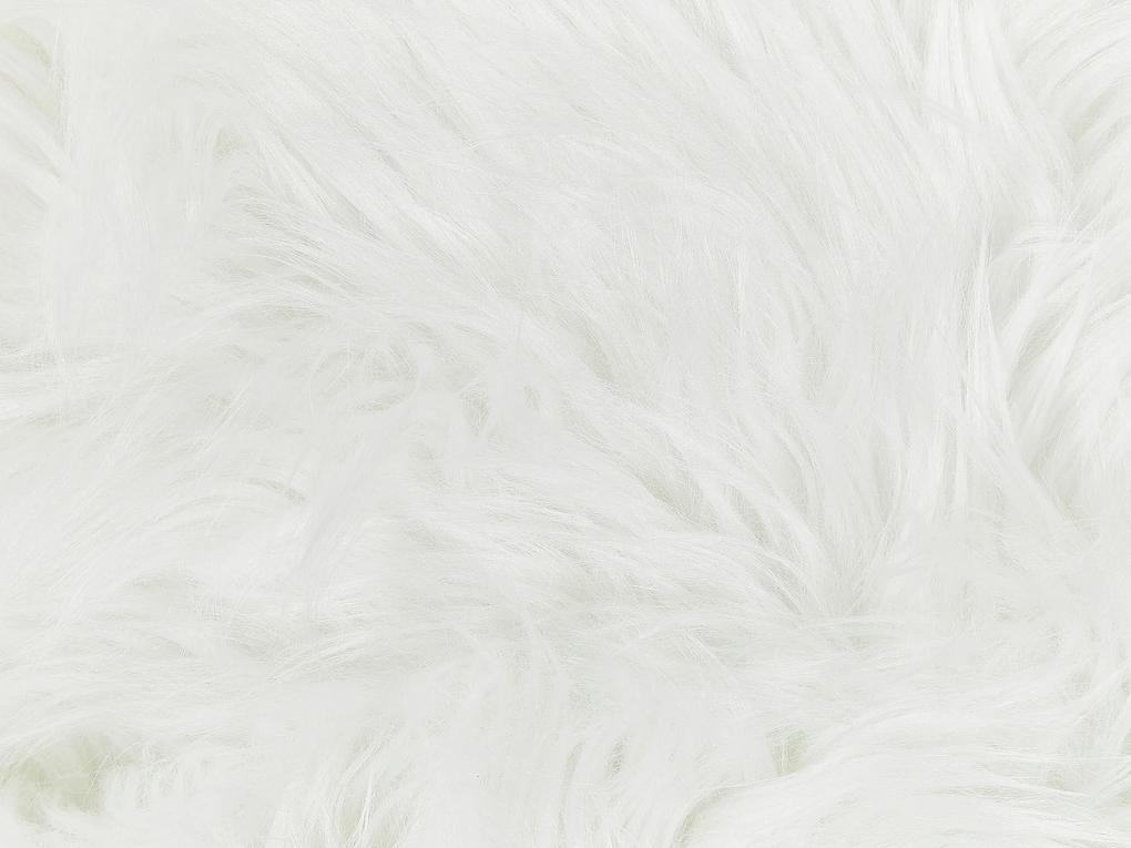 Umelá ovčia kožušina biela MAMUNGARI Beliani