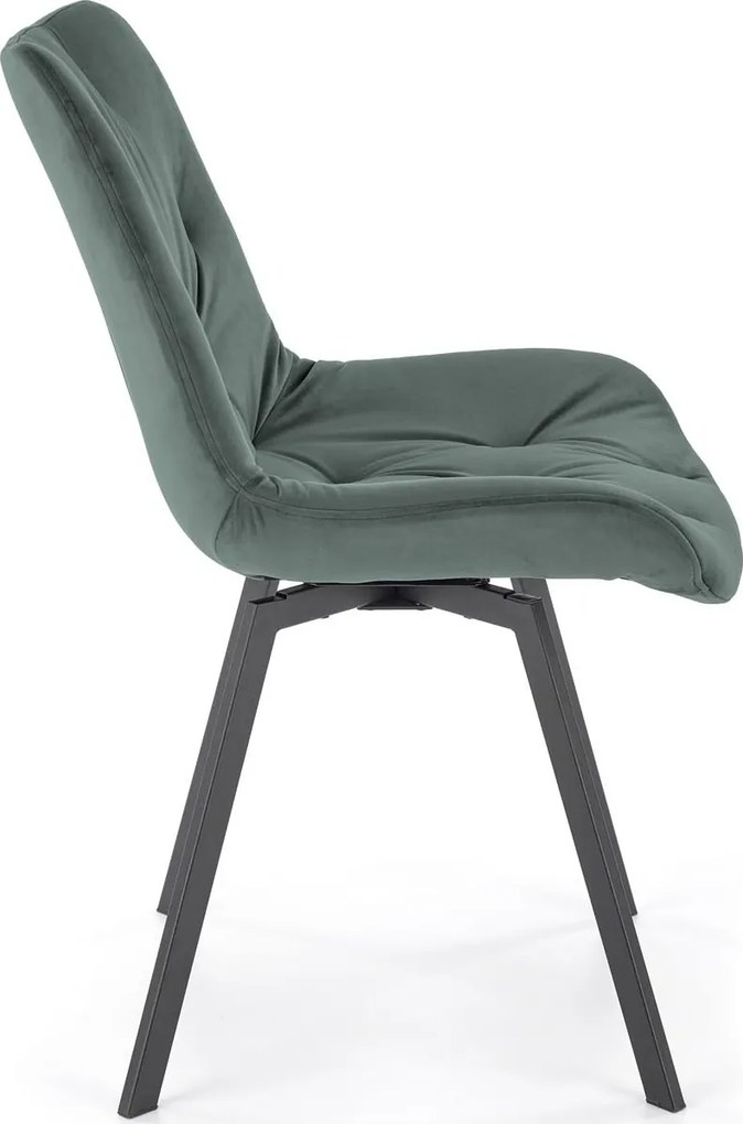 Jedálenská otočná stolička SOFIA - tmavo zelená