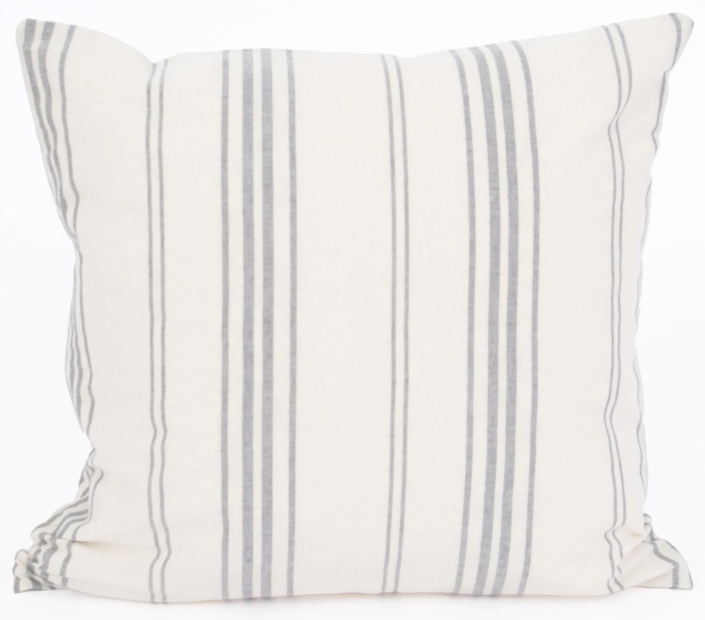 Bavlnená obliečka na vankúš Natural 40 × 40 cm - Prúžky šedé