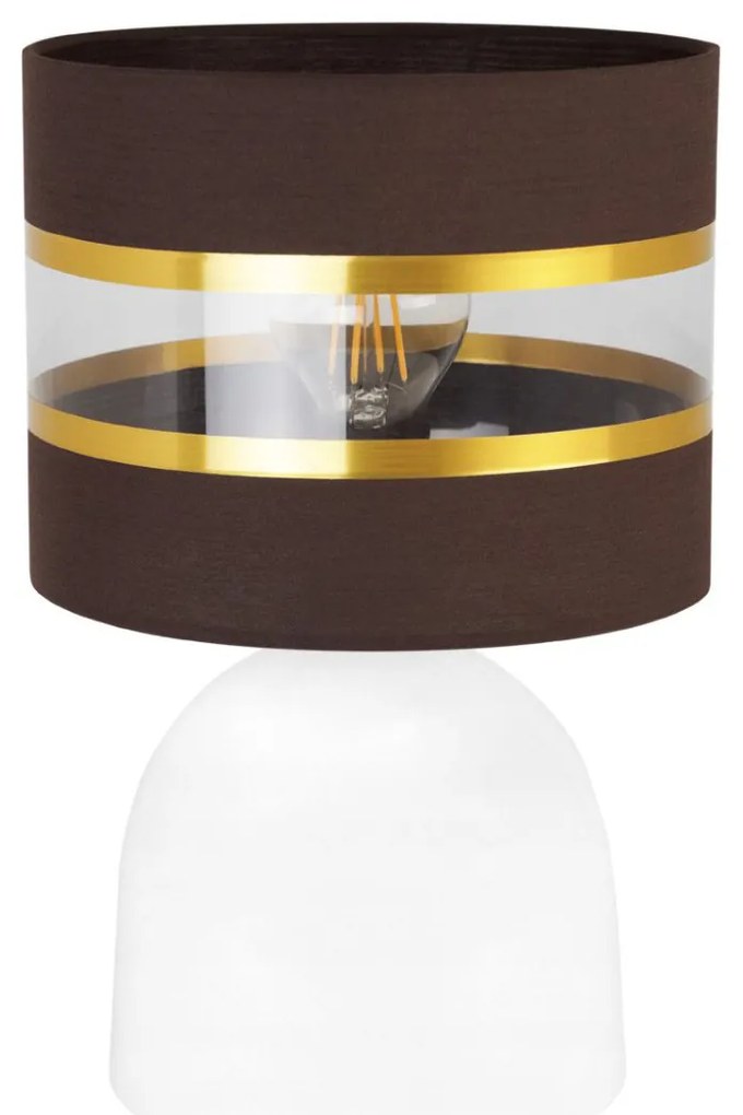 Stolná lampa Elegance, 1x textilné tienidlo (výber zo 6 farieb), (výber z 2 farieb konštrukcie), g
