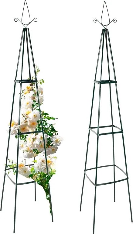 Kovová opora pre popínavé rastliny 195 cm, sada 2 ks