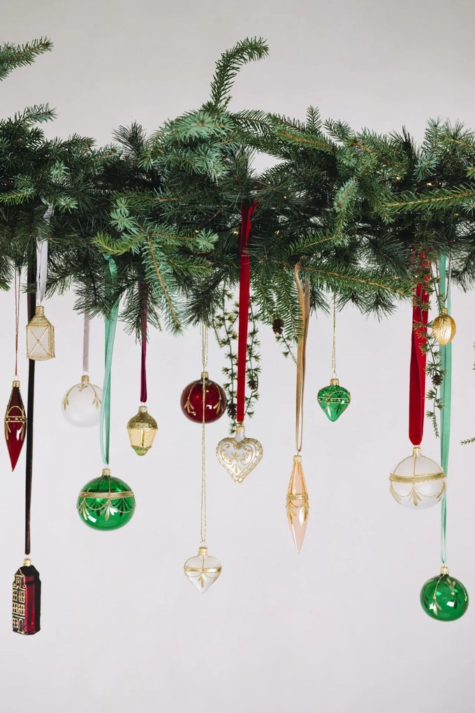 Bella Rose Sklenená vianočná ozdoba Srdce Mat