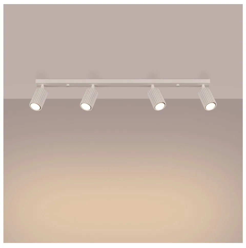 Krémovobiele bodové svietidlo 6,5x81 cm Gleam – Sollux