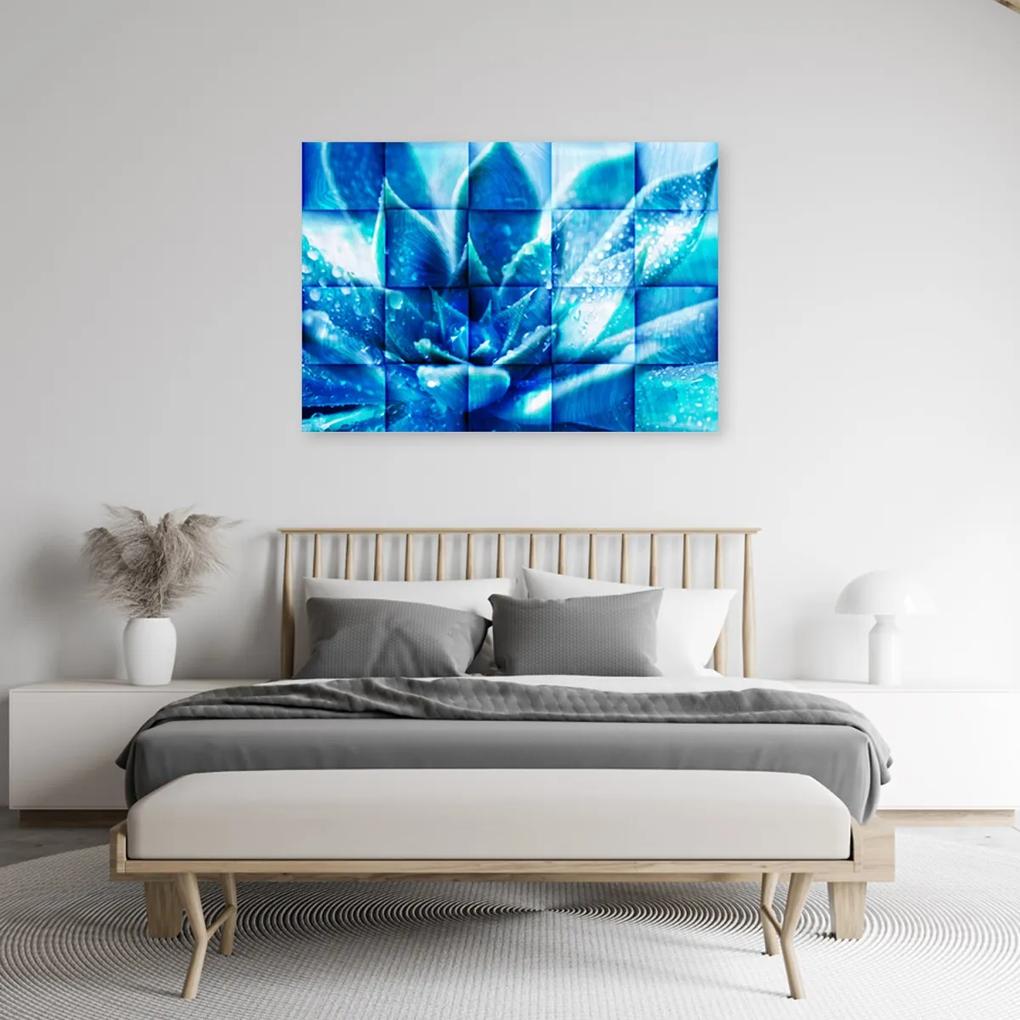 Obraz na plátně, Modrý květ - 100x70 cm
