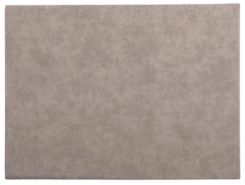 Sivé prestieranie z imitácie kože ZicZac Troja Rectangle, 33 x 45 cm