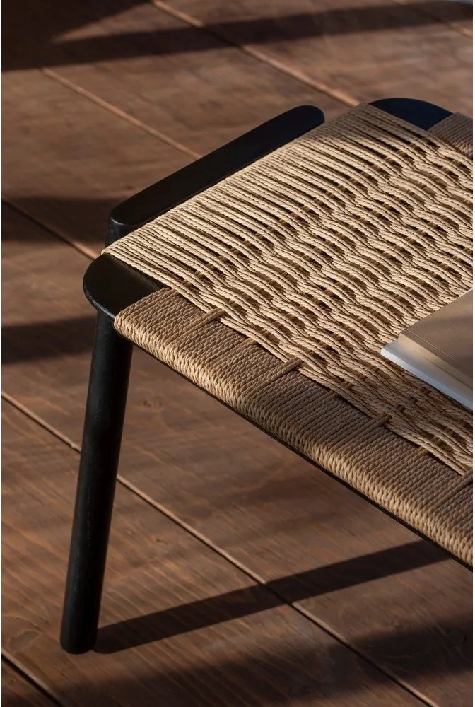 Čierna/v prírodnej farbe lavica Klupa – Gazzda